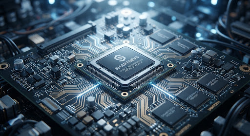 Circuito de alta tecnología representando la ingeniería de SmartDevs